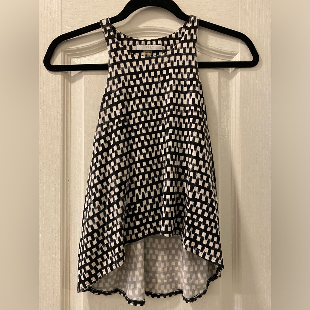 Black and white Tart high neck crop
